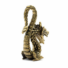 Brass Dragon With Raised Tail-Ornaments & Figurines-Siesta Crafts