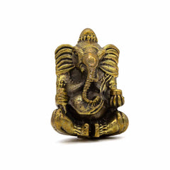 Brass Sitting Ganesh-Hinduism-Siesta Crafts