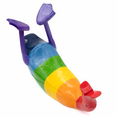 Rainbow Duck Bottle Holder-Ornaments & Figurines-Siesta Crafts