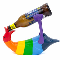 Rainbow Duck Bottle Holder-Ornaments & Figurines-Siesta Crafts
