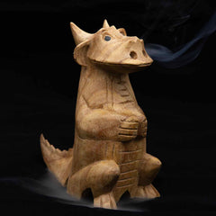 Smoking Dragon Cone Incense Carving - 15cm-Incense Holders-Siesta Crafts
