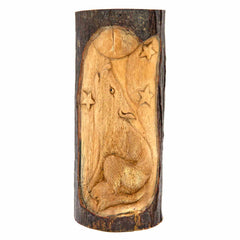 Howling Wolf in Wood-Ornaments & Figurines-Siesta Crafts