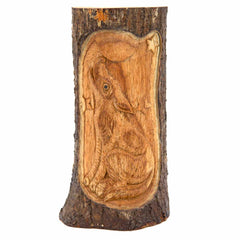 Howling Wolf in Wood-Ornaments & Figurines-Siesta Crafts