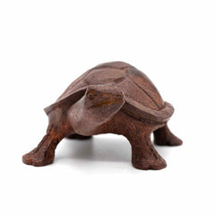 Hand Carved Dark Stained Tortoise-Ornaments & Figurines-Siesta Crafts