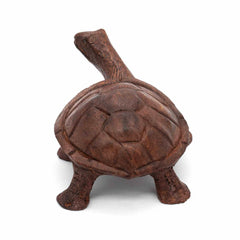 Hand Carved Dark Stained Tortoise-Ornaments & Figurines-Siesta Crafts