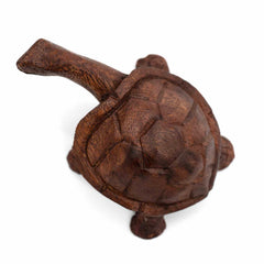 Hand Carved Dark Stained Tortoise-Ornaments & Figurines-Siesta Crafts