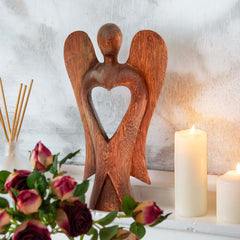 Heart Angel Abstract Medium-Ornaments & Figurines-Siesta Crafts