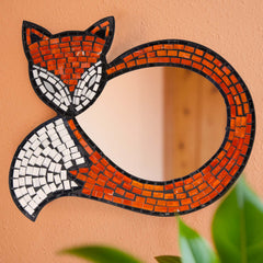 Fox Mosaic Mirror Medium-Home Décor-Siesta Crafts