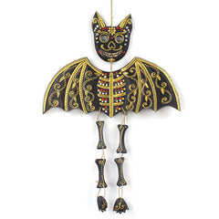 Candy Skull Bat-Home Décor-Siesta Crafts