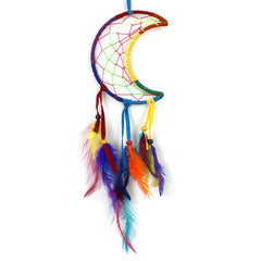 Rainbow Crescent Moon Dreamcatcher-Home Décor-Siesta Crafts