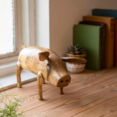 Bamboo Root Pig-Ornaments & Figurines-Siesta Crafts