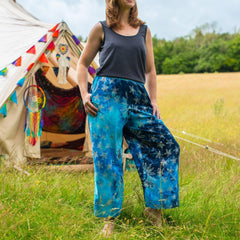 Celestial Cropped Trousers-Trousers-Siesta Crafts