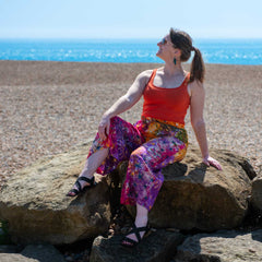 Celestial Cropped Trousers-Trousers-Siesta Crafts