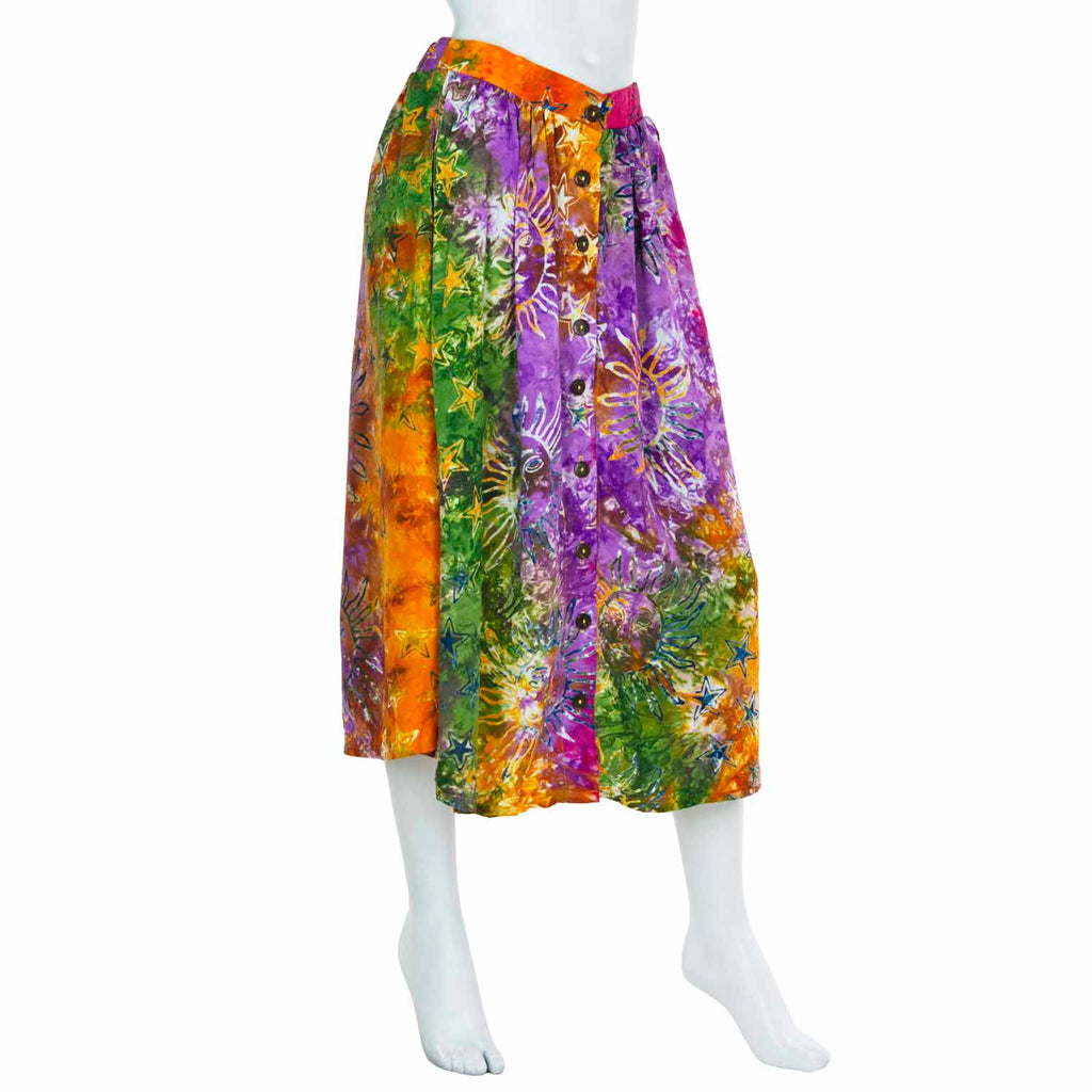 Celestial Button Skirt-Skirts-Siesta Crafts