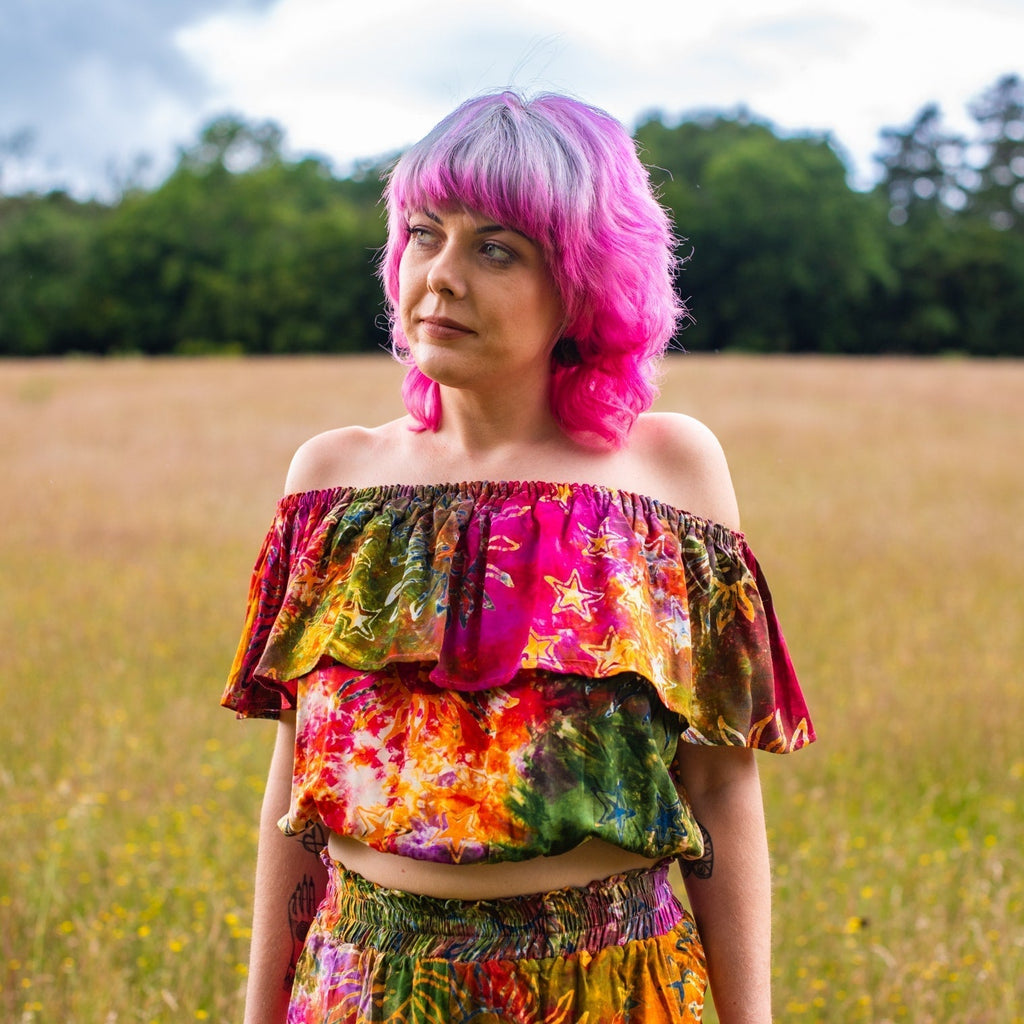 Celestial Layered Bardot Top-Tops-Siesta Crafts