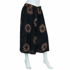 Black Sun Button Skirt-Skirts-Siesta Crafts