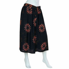 Black Sun Button Skirt-Skirts-Siesta Crafts