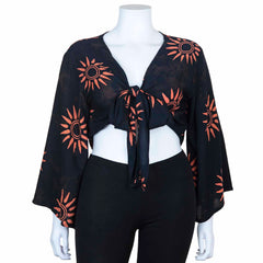 Black Sun Wrap Top-Tops-Siesta Crafts