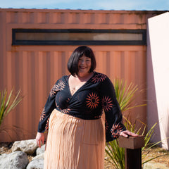 Black Sun Wrap Top-Tops-Siesta Crafts