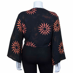 Black Sun Wrap Top-Tops-Siesta Crafts