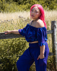 Bali Flower Bardot Top-Tops-Siesta Crafts