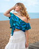 Bali Flower Bardot Top with Tie-Tops-Siesta Crafts