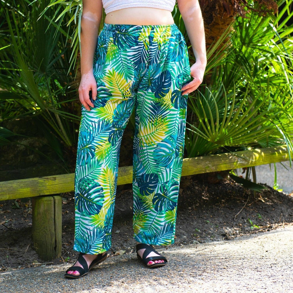 Fern Forest Printed Trousers-Trousers-Siesta Crafts