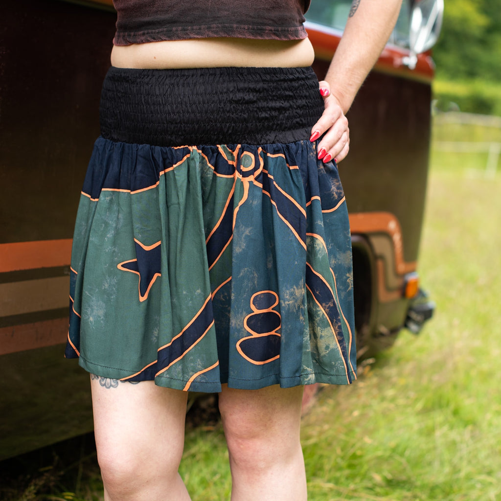 Bali Print Mini Skirt-Skirts-Siesta Crafts