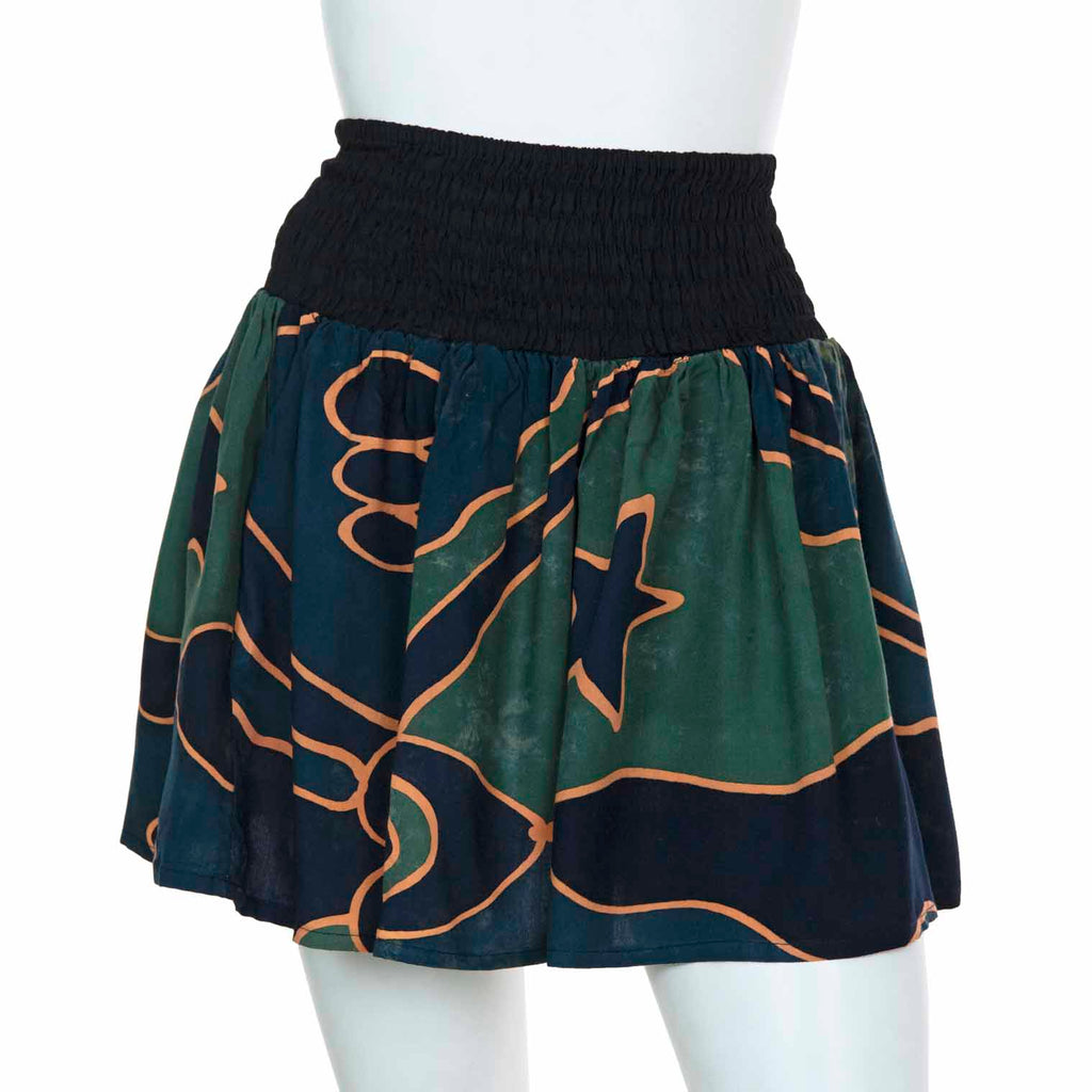 Bali Print Mini Skirt-Skirts-Siesta Crafts