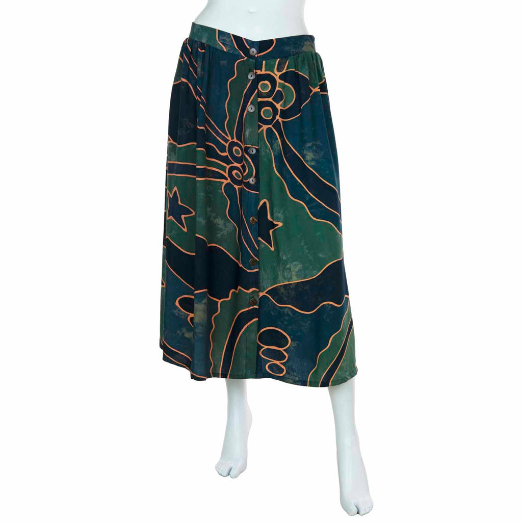 Abstract Button Skirt-Skirts-Siesta Crafts