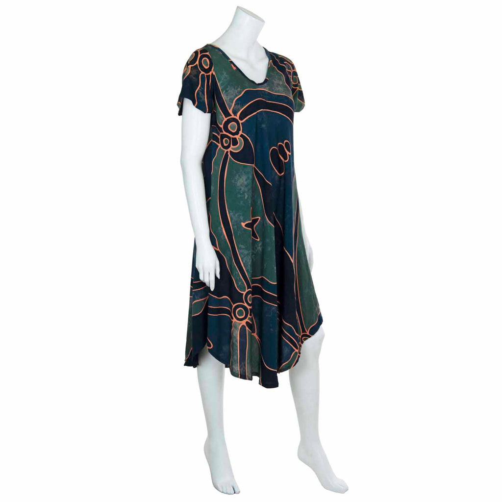 Bali Print Dress-Dresses-Siesta Crafts