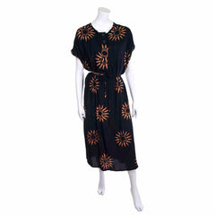 Oval Dress with Belt-Dresses-Siesta Crafts