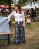 Elephant Print Wrap Trousers-Trousers-Siesta Crafts