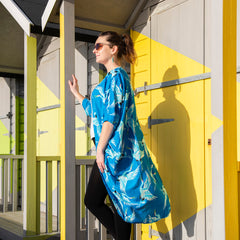 Crane Print Long Shrug-Tops-Siesta Crafts