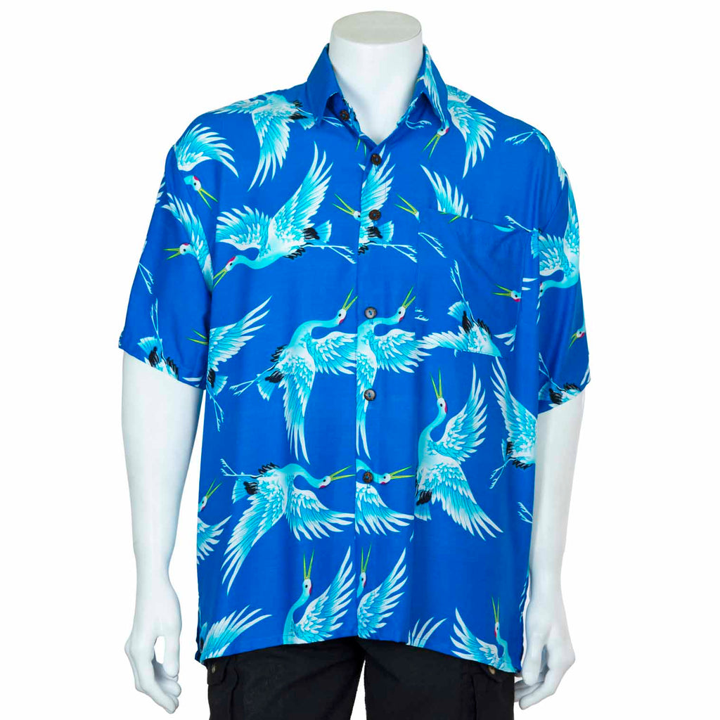 Crane Print Shirt-Shirts-Siesta Crafts