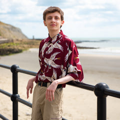 Crane Print Shirt-Shirts-Siesta Crafts