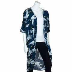 Crane Print Long Shrug-Tops-Siesta Crafts