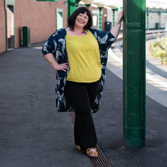 Crane Print Long Shrug-Tops-Siesta Crafts