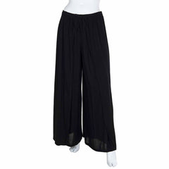 Ultra Wide Leg Crinkle Trousers Plain-Trousers-Siesta Crafts