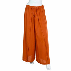 Ultra Wide Leg Crinkle Trousers Plain-Trousers-Siesta Crafts