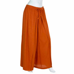 Ultra Wide Leg Crinkle Trousers Plain-Trousers-Siesta Crafts
