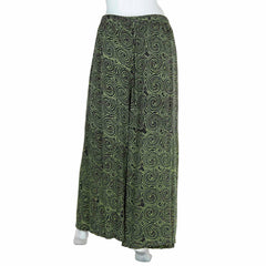 Crinkle Faux Wrap Palazzo Trousers - Spiral-Trousers-Siesta Crafts