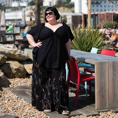 Flamenco Style Wide Trousers - Dragonfly Batik-Trousers-Siesta Crafts