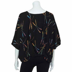 Butterfly Pleat Top - Dragonfly Batik-Tops-Siesta Crafts