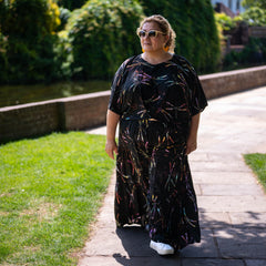 Flamenco Style Wide Trousers - Dragonfly Batik-Trousers-Siesta Crafts