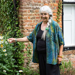 Turn Up Sleeve Shirt - Lagoon Batik-Shirts-Siesta Crafts