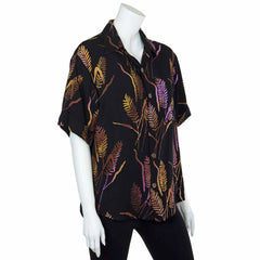 Turn Up Sleeve Shirt - Wheat Batik-Shirts-Siesta Crafts