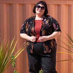 Turn Up Sleeve Shirt - Wheat Batik-Shirts-Siesta Crafts