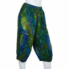 Cropped Trousers - Lagoon Batik-Trousers-Siesta Crafts