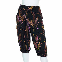 Cropped Trousers - Wheat Batik-Trousers-Siesta Crafts